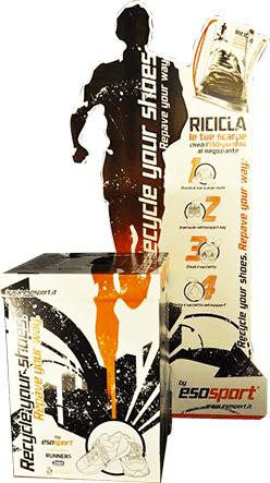 Contenitore vecchie scarpe da riciclare